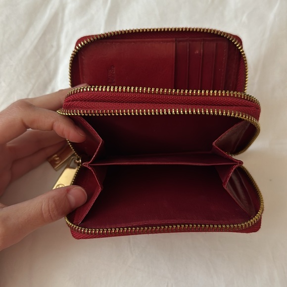 Valentina red genuine leather mini wallet - Picture 3 of 5